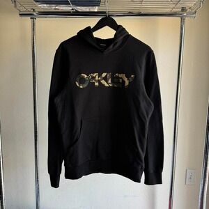 Vintage Y2K Camo Oakley Logo Spellout Black Graphic Custom Fit Hoodie Jacket